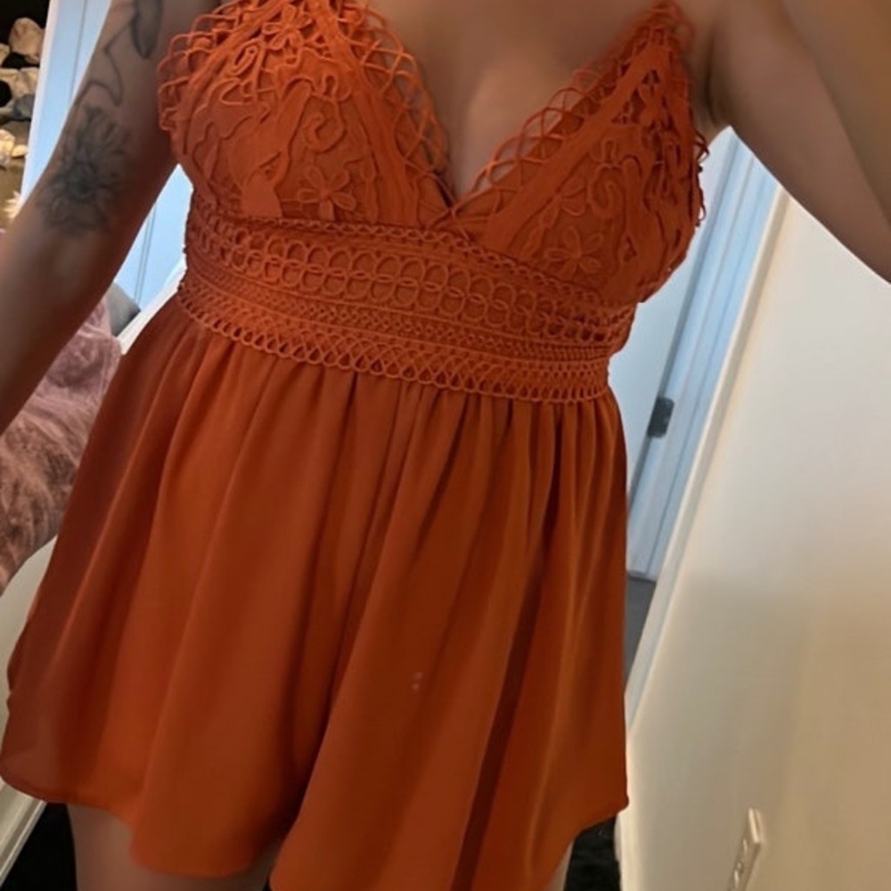 Orange Romper